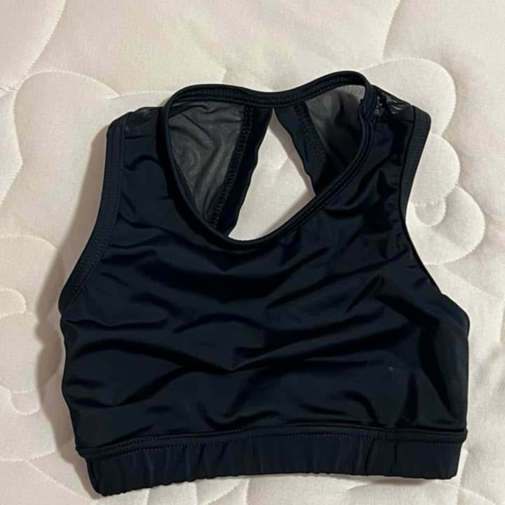 Kids Dance Black Sports Bra